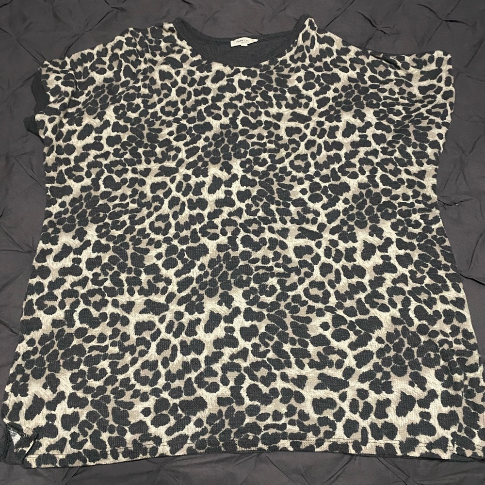 Cheetah Oversized Waffle Knit Tunic